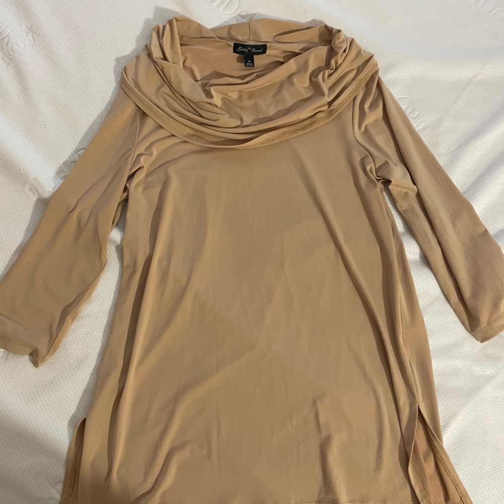Beige turtle neck shirt